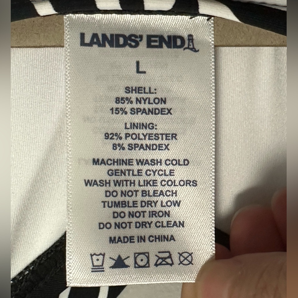 ☀️NWT Lands' End Women’s V-Neck Tulip Wrap Swim Dress – Sizes L☀️ - Picture 8 of 14